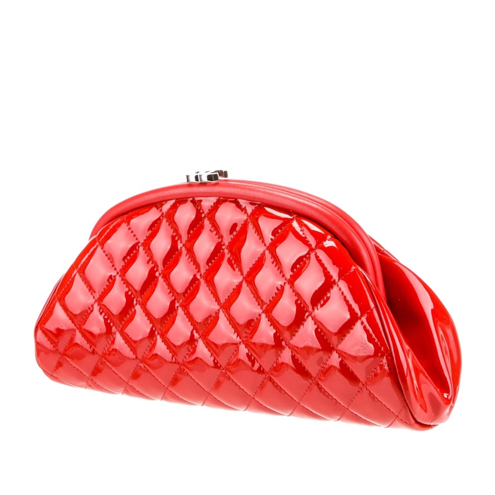 CHANEL Red Patent Timeless Clutch - Picture 2 of 6